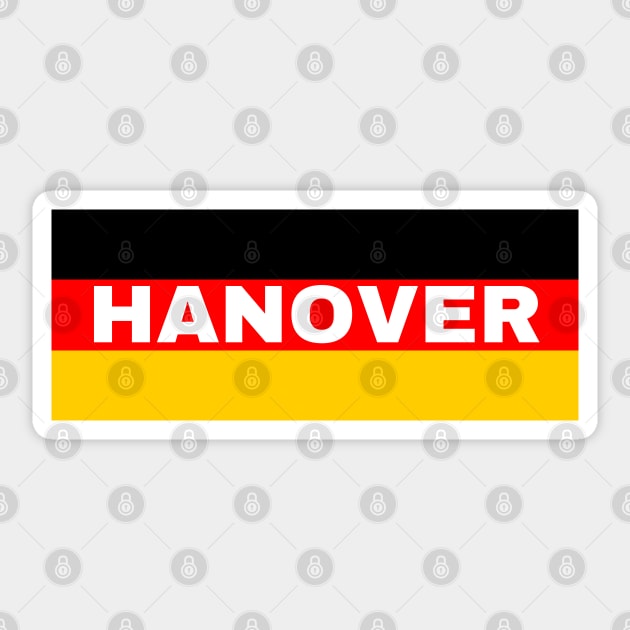 Hanover City in German Flag Sticker by aybe7elf